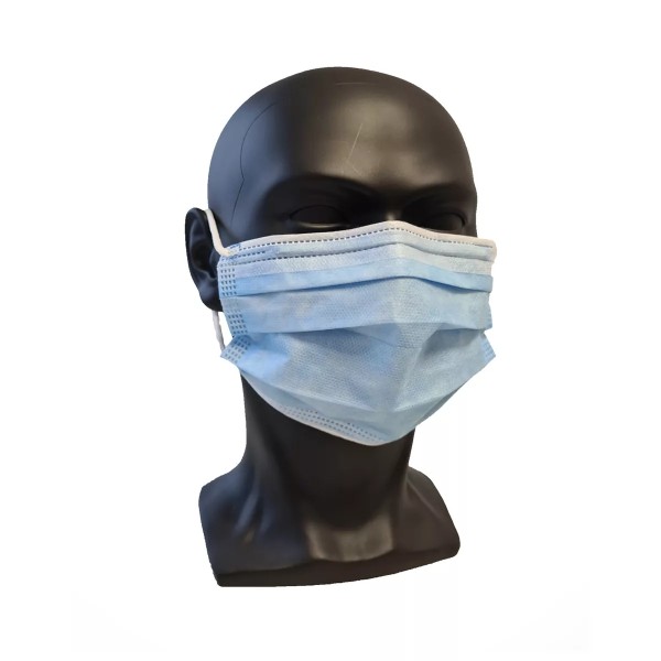 50 Stück SWS-MEDICARE medizinische Gesichtsmaske- OP-Maske Typ IIR Farbe Blau MD101