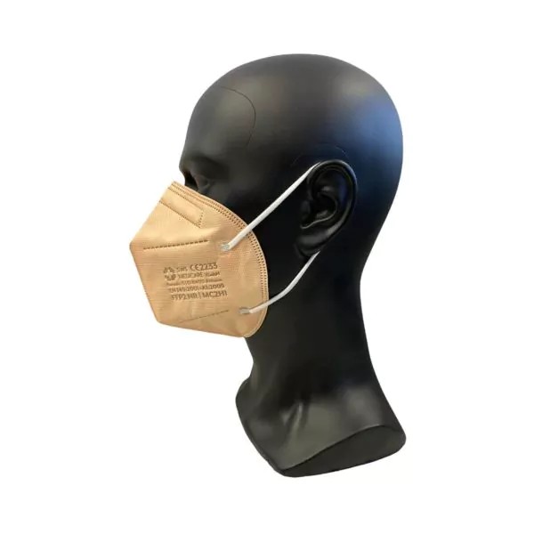 SWS-MEDICARE FFP2 NR- Atemschutzmaske, Farbe Beige PROTECT MC2H1 einzeln verpackt