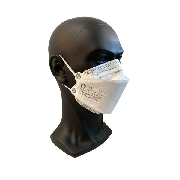 SWS-MEDICARE FFP2 NR – Fisch-Vlies-Maske Farbe Weiß PROTECT FB201 einzeln verpackt